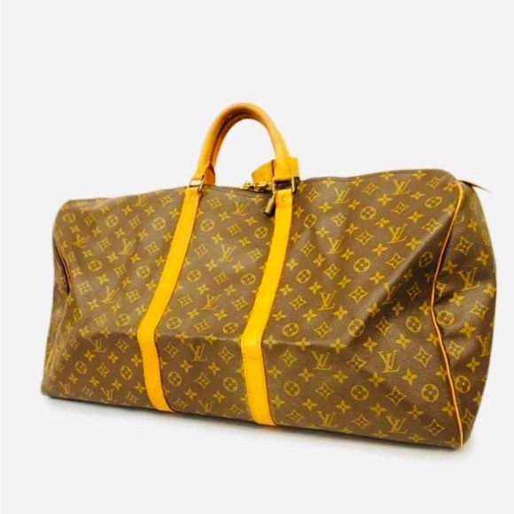 Authentic Louis Vuitton keepall 60 monogram travel duffle bag unisex - Picture 1 of 9